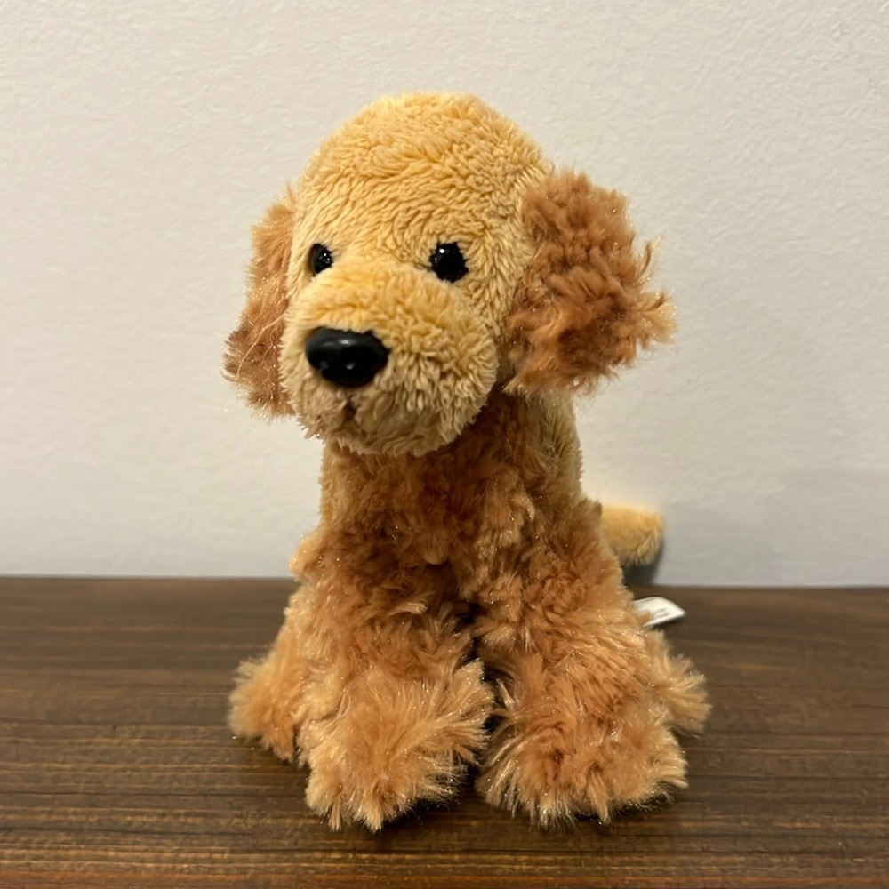 DEMDACO Little Golden Retriever Children's Plush Beanbag Stuffed Animal Toy